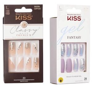 KISS Classy and Gel Fantasy Press On Nail Bundle